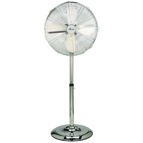 Ventilatore A Piantana Interamente In Acciaio 4 Pale 40 Cm Vintage Niklas Newage Chrome - Foto 1