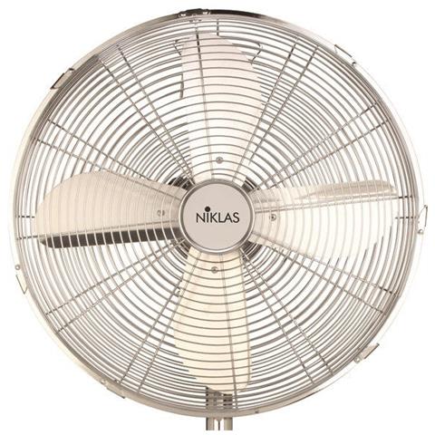 Ventilatore A Piantana Interamente In Acciaio 4 Pale 40 Cm Vintage Niklas Newage Chrome - Foto 2