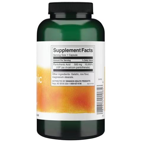 Acido Pantotenico 500 Mg 250 Capsule - Foto 2