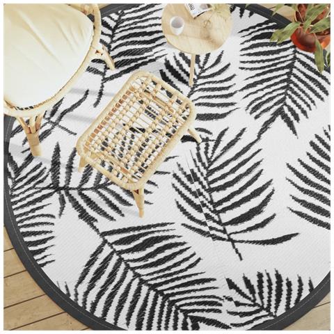 Tappeto Da Esterni Bianco E Nero 200 Cm In Pp - Foto 1