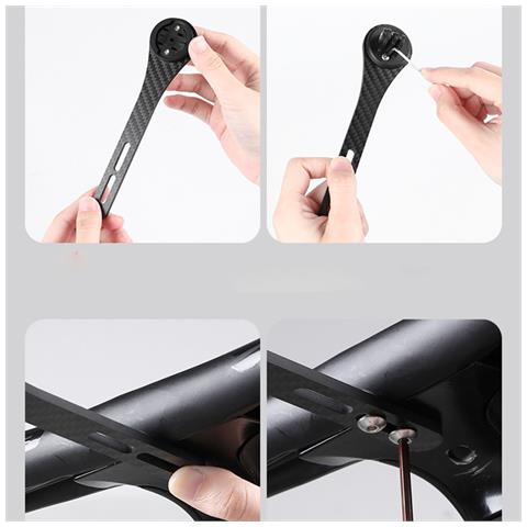 Supporto Per Computer Da Bici In Fibra Di Carbonio Per Garmin, Wahoo, Bryton - Foto 2