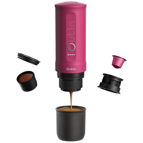 Macchina per Caffè Portatile Nano Pressione 20 bar Batteria 7500 mAh Colore Nero /Rosa - Foto 3