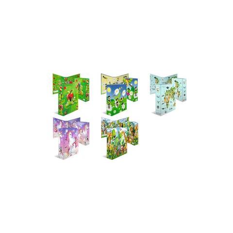 Cartella Con Motivo Scuola Materna ""giungla"" Din A4 Larghezza Dorso 70 Mm In Cartone Robusto Stampato - 1 Pezzo (1 - Foto 1