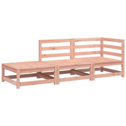 Divano Giardino Con Poggiapiedi 2 Posti Legno Massello Douglas - Foto 2