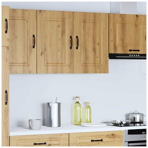 Pensile Da Cucina Kalmar Rovere Artigianale Legno Multistrato - Foto 2