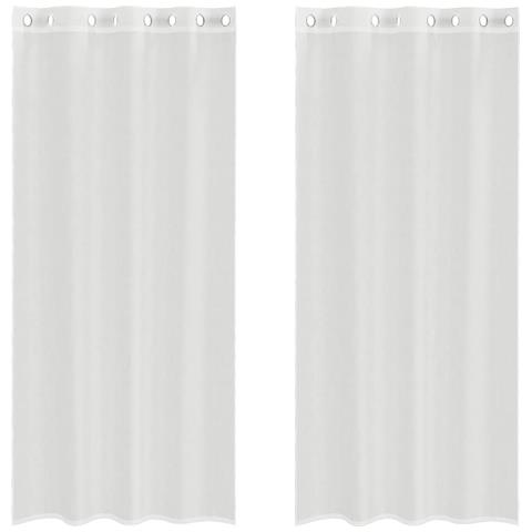 Tende In Voile Con Occhielli 2 Pz Bianco - Foto 2