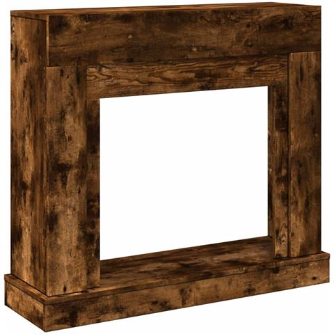 Cornice per Camino Rovere Fumo 100x30x87,5 cm in Truciolato - Foto 1