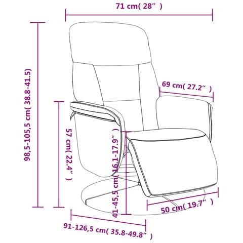 Poltrona Reclinabile con Poggiapiedi Blu in Velluto - Foto 9