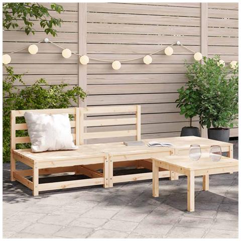 Divano Giardino Senza Braccioli con Poggiapiedi Massello Pino - Foto 2