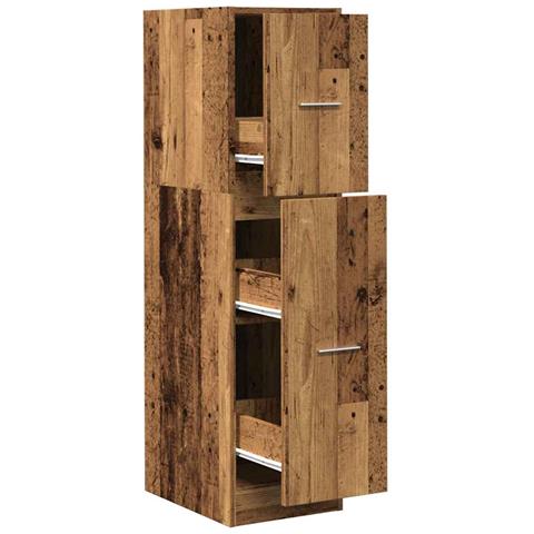 Armadietto da Farmacia Legno Vecchio 30x41x118 cm in Truciolato - Foto 1