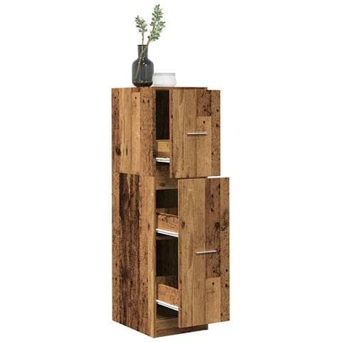 Armadietto da Farmacia Legno Vecchio 30x41x118 cm in Truciolato - Foto 2