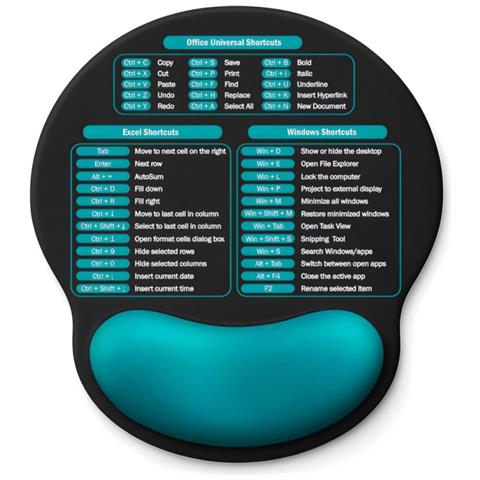 Tappetino Mouse Ergonomico Excel Con Supporto Per Polso - Comfort E Produttività Green - Foto 1