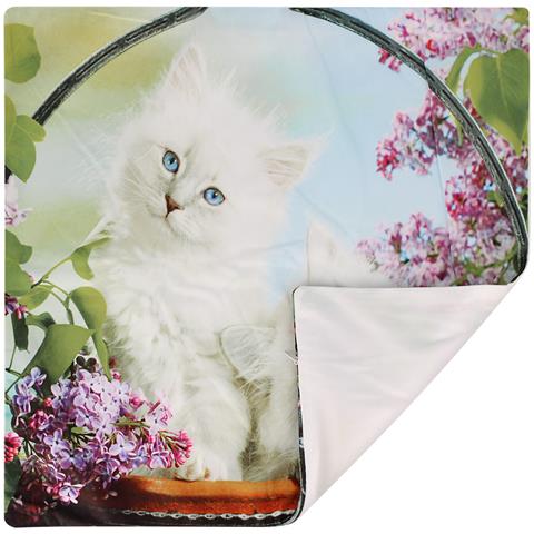 Set Di 2 Copricuscini 40x40 Cm Design Gatto Bianco - Foto 2