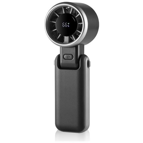 Ventilatore Portatile Ad Alta Velocità Con Display Digitale - Regolabile, Pieghevole E Multifunzionale Grey - Foto 1