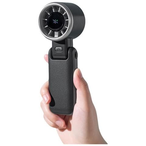 Ventilatore Portatile Ad Alta Velocità Con Display Digitale - Regolabile, Pieghevole E Multifunzionale Grey - Foto 2