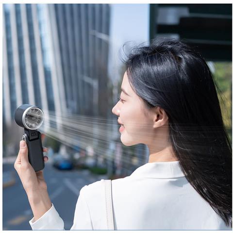Ventilatore Portatile Ad Alta Velocità Con Display Digitale - Regolabile, Pieghevole E Multifunzionale Grey - Foto 7