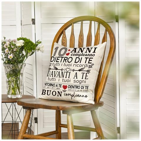 Artoid Mode Federa Decorativa Per Compleanno Per Il 10° Compleanno 45x45 Cm - Foto 2