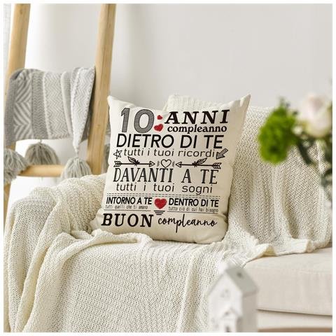 Artoid Mode Federa Decorativa Per Compleanno Per Il 10° Compleanno 45x45 Cm - Foto 5