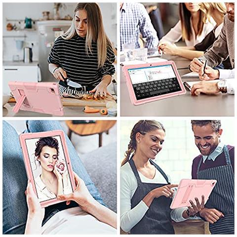 Custodia Per Tablet Samsung Galaxy Tab A7 10.4” Antiurto Con Supporto Rosa - Foto 4