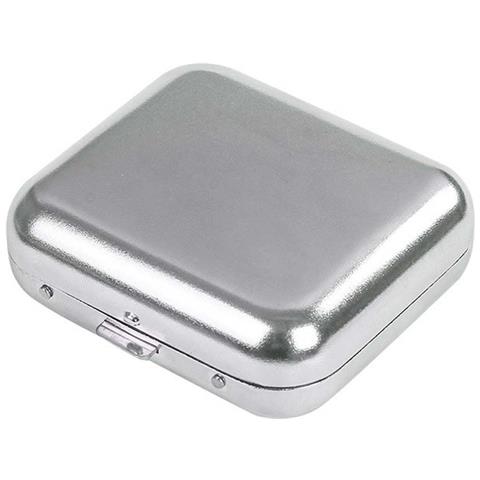Posacenere Tascabile Mini Quadrato - Porta Cenere Portatile In Metallo Argento - Foto 1