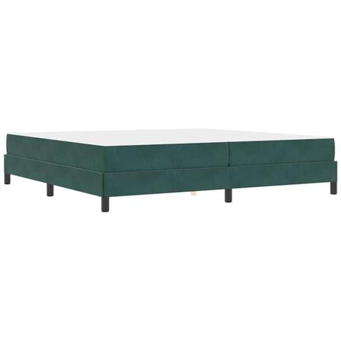 Letto box spring con materasso Verde Scuro 200 x 210 cm Velluto - Foto 1