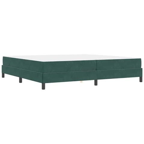 Letto box spring con materasso Verde Scuro 200 x 210 cm Velluto - Foto 9
