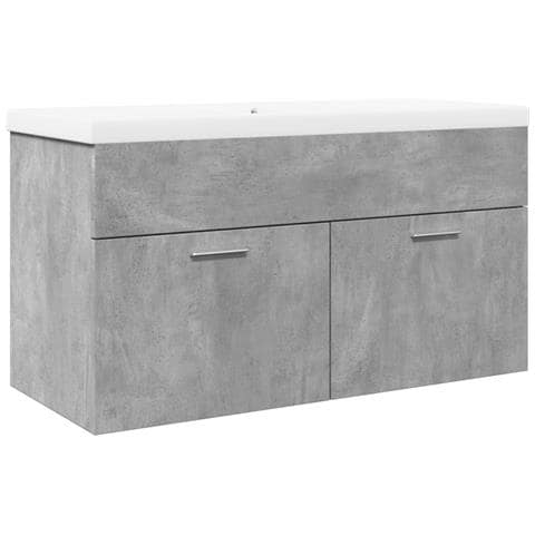 Mobile da Bagno con Lavabo Integrato Grigio Cemento - Foto 1
