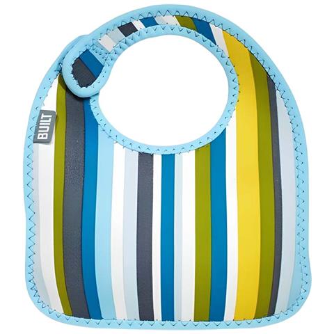 Lotto 2 Bavaglini Per Bambino Serie Mess Mate In Neoprene Impermeabile, Blu - Foto 5
