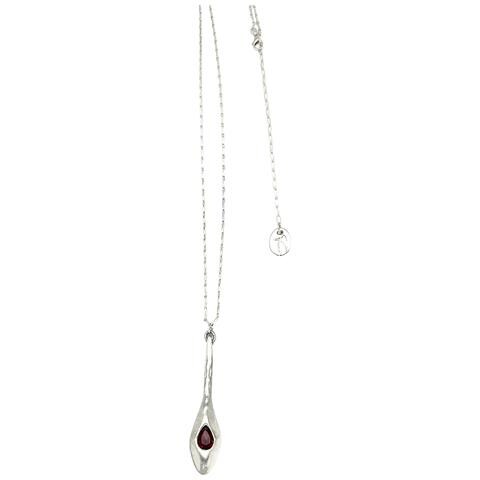 Collana Lunga Crystal Tear In Cristallo Argento Sw Siam 10µ - Foto 1