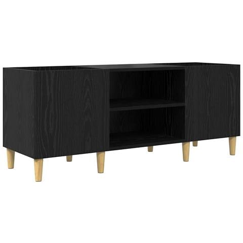 Mobile porta vinili Rovere Nero 121 x 38 x 48 cm - Foto 1