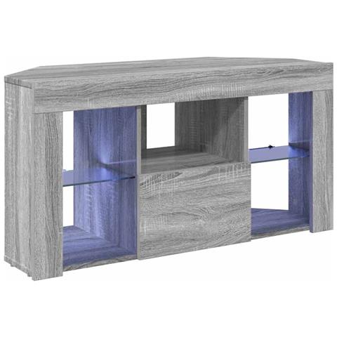 Mobile TV LED Angolare Grigio Sonoma 106 x 40 x 50 cm - Foto 1