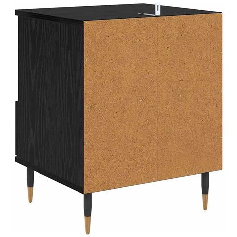 Armadio da Notte con cassetto 2 pcs Rovere nero 40 x 35 x 50 cm - Foto 9