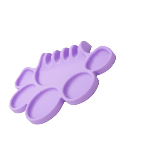 Tavolozza In Silicone Per Trucco Con Porta Pennelli, Tavolozza Per Nail Art E Acquerelli Purple - Foto 2