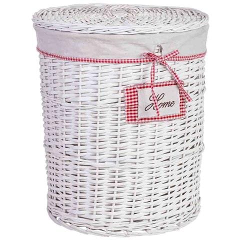 Cesto Portabiancheria In Vimini Grigio 43x43x52h Cm - Foto 1