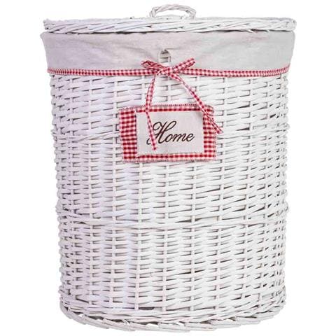 Cesto Portabiancheria In Vimini Grigio 43x43x52h Cm - Foto 2