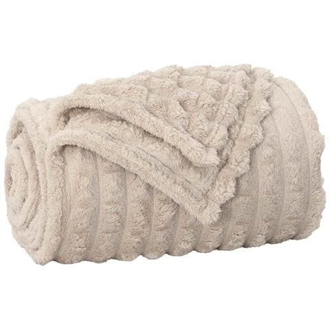 Coperta Beige 150 x 130 cm Panno - Foto 1