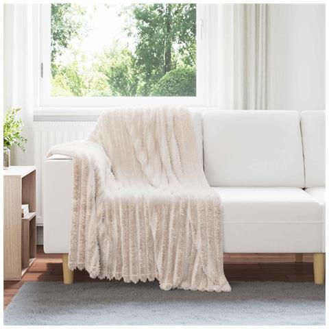Coperta Beige 150 x 130 cm Panno - Foto 2