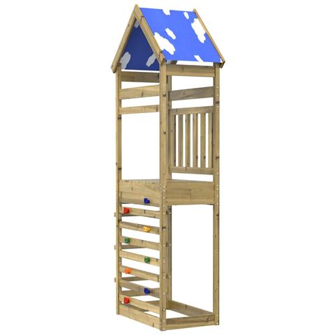 Torre da Gioco Marrone Legno Impregnato Solido - Foto 1