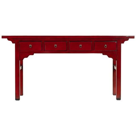 Mobile Da Ingresso In Legno Rosso 178x38x85h Cm - Foto 2