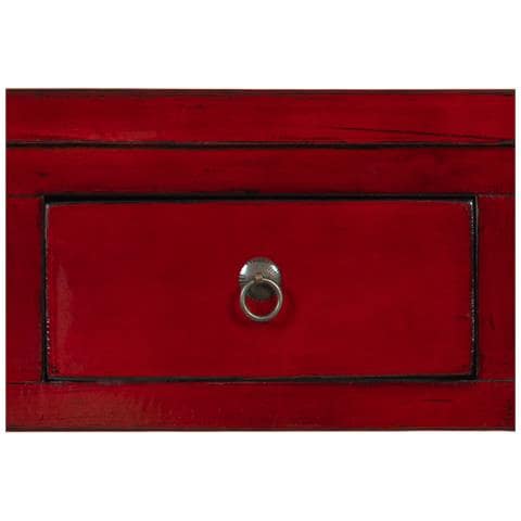 Mobile Da Ingresso In Legno Rosso 178x38x85h Cm - Foto 8
