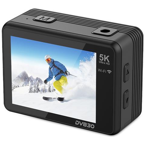 Action Cam 5k Dv830 Con Doppio Schermo Ips, 50mp, Stabilizzatore Eis, Wifi, Impermeabile Fino A 30 M, Zoom 5x E Accessori - Foto 3