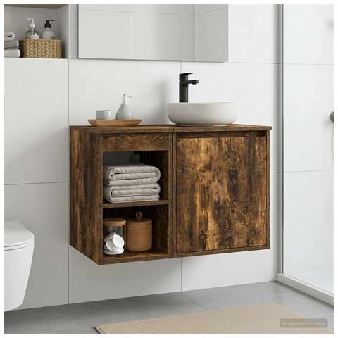 Armadio Bagno In-between Rovere Fumo 30 x 44,5 x 50 cm - Foto 2