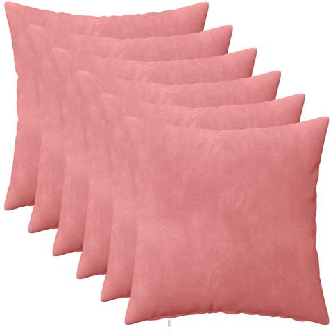 Cuscino con cuscino HEERLEN 6 pz Rosa Velluto - Foto 1