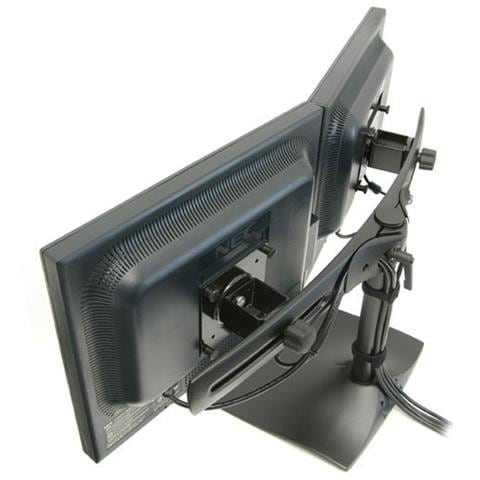 DS100 - Supporto per due monitor in orizzontale - per LCD fino a 24", fino a 14Kg - Nero - Foto 7