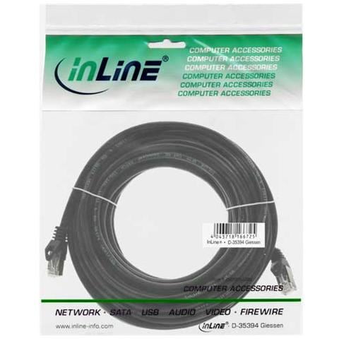 cavo patch per rete dati lan cat. 5e, 2x rj45, schermatura futp, colore nero, 7m - Foto 2