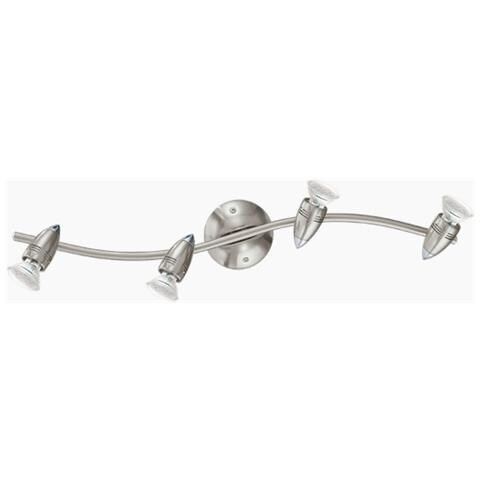 92644 Magnum Led Barra 64.5cmx10.5 4x3w Gu10-led 3000k Nickel Opaco / cromato - Foto 1