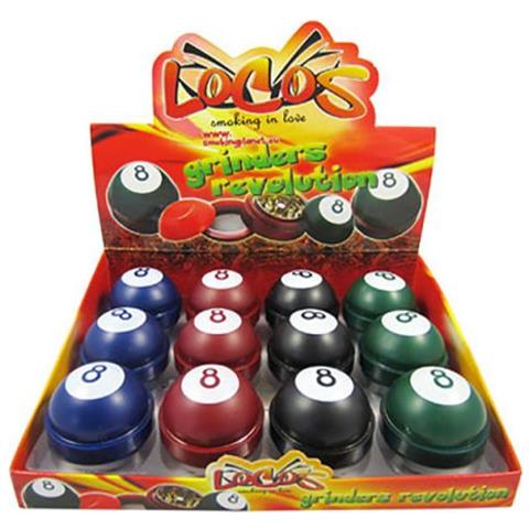 Grinder Per Tabacco Rotondo Locos In Plastica 4 Parti Tritatabacco 4 Cm Nero - Foto 1