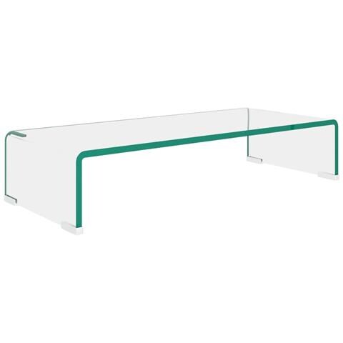Mobile /Rialzo Porta TV in Vetro Trasparente 60x25x11 cm - Foto 1