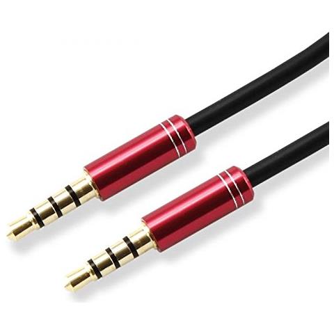 ICSB-3535RE - Cavo Audio Stereo Jack 3.5 mm M / M 1,5m Rosso - Foto 1