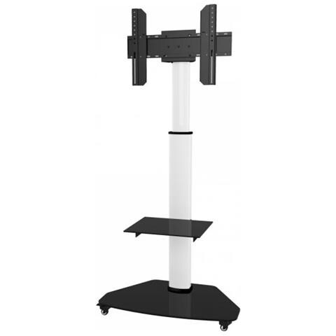 Supporto a Pavimento con Mensola Trolley TV LCD /LED /Plasma 37-70" Bianco - Foto 9